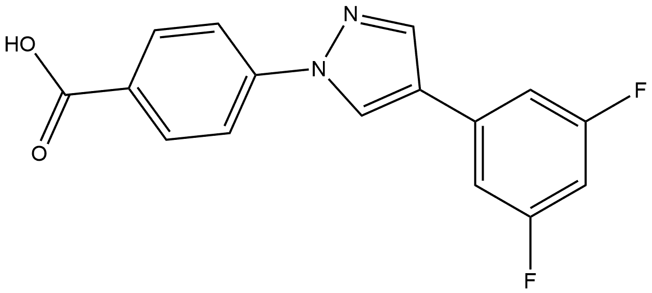 4-[4-(3,5-Difluorophenyl)-1H-pyrazol-1-yl]benzoic acid Struktur