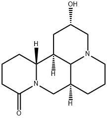 1H,5H,10H-Dipyrido[2,1-f:3',2',1'-ij][1,6]naphthyridin-10-one, dodecahydro-2-hydroxy-, (2S,7aS,13aR,13bR,13cS)- Struktur