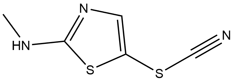 2-(Methylamino)-5-thiazolyl thiocyanate Struktur