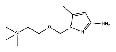 1H-Pyrazol-3-amine, 5-methyl-1-[[2-(trimethylsilyl)ethoxy]methyl]- Struktur