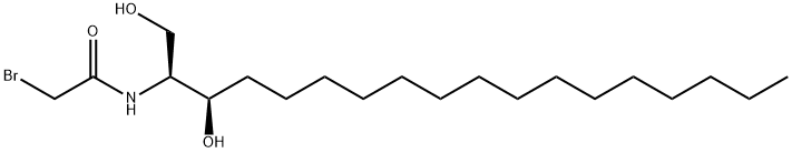 Acetamide, 2-bromo-N-[(1S,2R)-2-hydroxy-1-(hydroxymethyl)heptadecyl]- Struktur