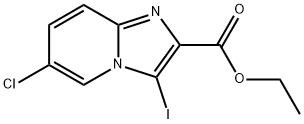 Imidazo[1,2-a]pyridine-2-carboxylic acid, 6-chloro-3-iodo-, ethyl ester Struktur