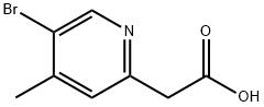 2-Pyridineacetic acid, 5-bromo-4-methyl- Struktur