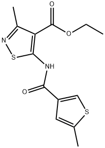 ethyl 3-methyl-5-(5-methylthiophene-3-carboxamido)isothiazole-4-carboxylate Struktur