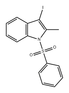 1H-Indole, 3-iodo-2-methyl-1-(phenylsulfonyl)- Struktur