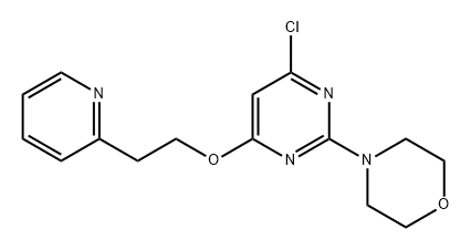 Morpholine, 4-[4-chloro-6-[2-(2-pyridinyl)ethoxy]-2-pyrimidinyl]- Struktur