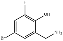 Phenol, 2-(aminomethyl)-4-bromo-6-fluoro- Struktur