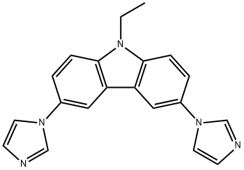 9-ethyl-3,6-di(1H-imidazol-1-yl)-9H-carbazole Struktur