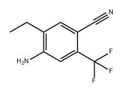 Benzonitrile, 4-amino-5-ethyl-2-(trifluoromethyl)- Struktur