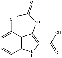 3-ACETYLAMINO-4-CHLORO-1H-INDOLE-2-CARBOXYLIC ACID Struktur