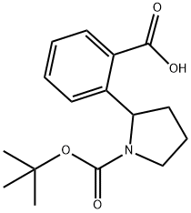 1-Pyrrolidinecarboxylic acid, 2-(2-carboxyphenyl)-, 1-(1,1-dimethylethyl) ester Struktur