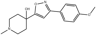 4-PIPERIDINOL, 4-[3-(4-METHOXYPHENYL)-5-ISOXAZOLYL]-1-METHYL- Struktur