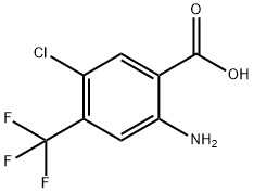 Benzoic acid, 2-amino-5-chloro-4-(trifluoromethyl)- Struktur