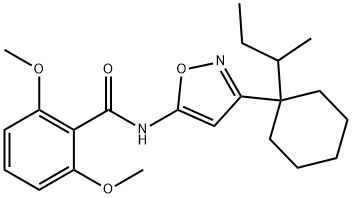 Benzamide, 2,6-dimethoxy-N-[3-[1-(1-methylpropyl)cyclohexyl]-5-isoxazolyl]- Struktur