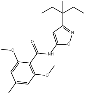 Benzamide, N-[3-(1-ethyl-1-methylpropyl)-5-isoxazolyl]-2,6-dimethoxy-4-methyl- Struktur