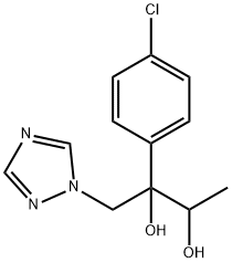 2,3-Butanediol, 2-(4-chlorophenyl)-1-(1H-1,2,4-triazol-1-yl)- Struktur