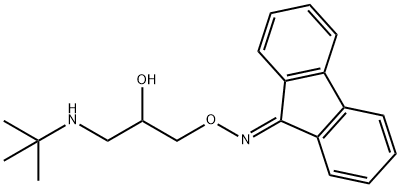 9H-Fluoren-9-one O-[3-[(1,1-dimethylethyl)amino]-2-hydroxypropyl]oxime Struktur