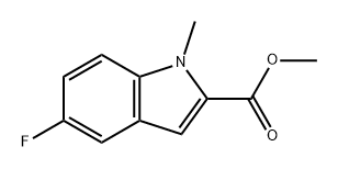 1H-Indole-2-carboxylic acid, 5-fluoro-1-methyl-, methyl ester Struktur