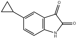 5-Cyclopropylindoline-2,3-dione Struktur