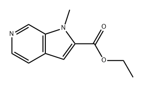 1H-Pyrrolo[2,3-c]pyridine-2-carboxylic acid, 1-methyl-, ethyl ester Struktur