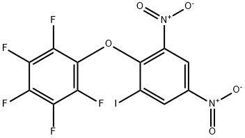 Benzene, 1,2,3,4,5-pentafluoro-6-(2-iodo-4,6-dinitrophenoxy)- Struktur