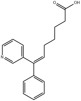 6-Heptenoic acid, 7-phenyl-7-(3-pyridinyl)-, (6Z)- Struktur