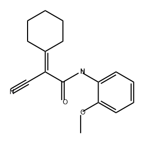 Acetamide, 2-cyano-2-cyclohexylidene-N-(2-methoxyphenyl)- Struktur