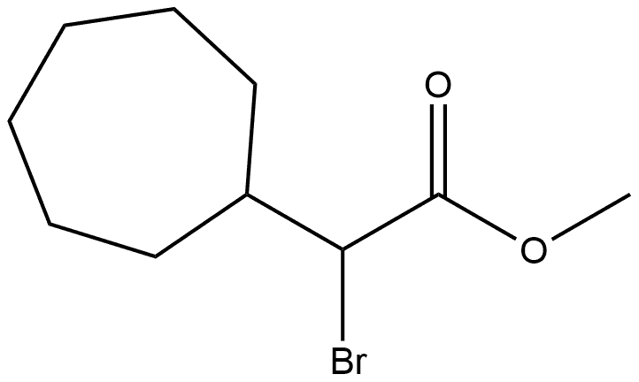 Cycloheptaneacetic acid, α-bromo-, methyl ester Struktur