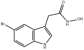 1H-Indole-3-acetamide, 5-bromo-N-hydroxy- Struktur