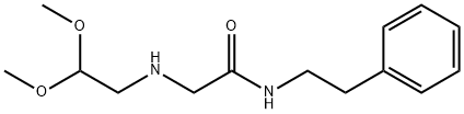 N-2-phenylethyl 2-N-(2,2-dimethoxyethylamino)acetamide hydrochloride Struktur