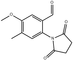 Benzaldehyde, 2-(2,5-dioxo-1-pyrrolidinyl)-5-methoxy-4-methyl- Struktur