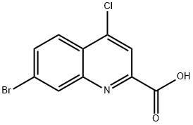 2-Quinolinecarboxylic acid, 7-bromo-4-chloro- Struktur