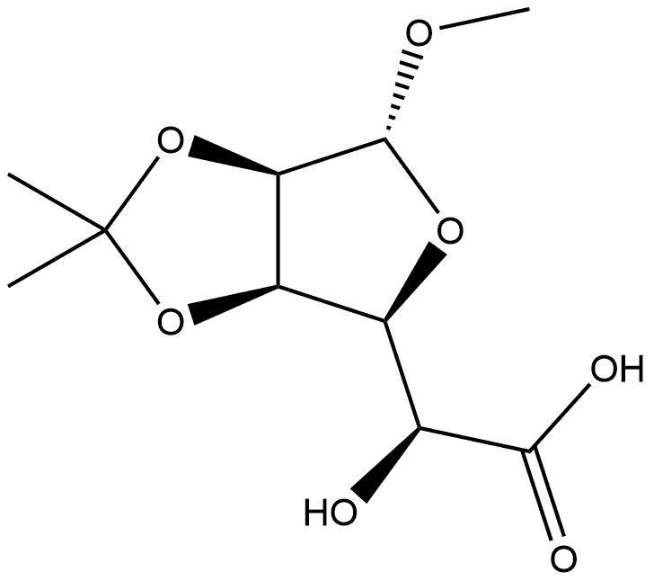 β-D-Gulofuranosiduronic acid, methyl 2,3-O-(1-methylethylidene)- Struktur