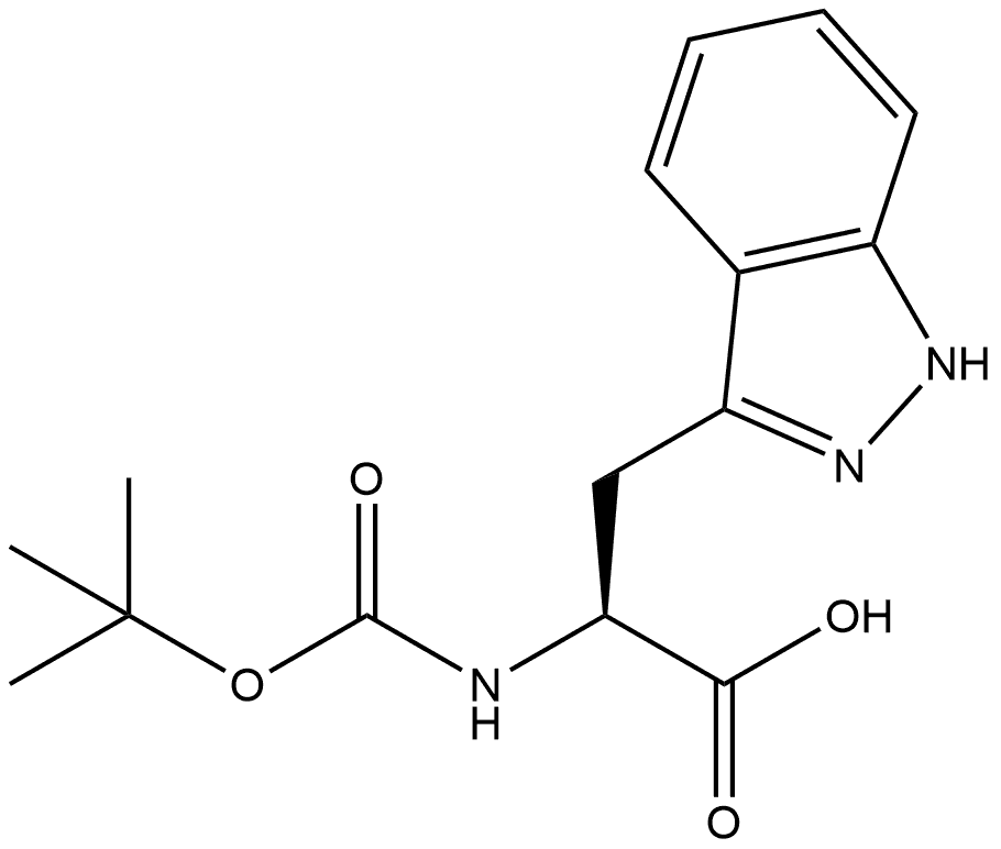 (S)-2-((tert-Butoxycarbonyl)amino)-3-(1H-indazol-3-yl)propanoic acid Struktur