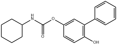 Carbamic acid, N-cyclohexyl-, 6-hydroxy[1,1'-biphenyl]-3-yl ester Struktur