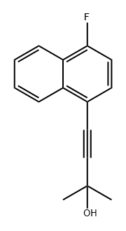 3-Butyn-2-ol, 4-(4-fluoro-1-naphthalenyl)-2-methyl- Struktur