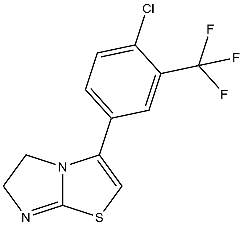 3-(4-chloro-3-(trifluoromethyl)phenyl)-5,6-dihydroimidazo[2,1-b]thiazole Struktur