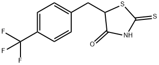 4-Thiazolidinone, 2-thioxo-5-[[4-(trifluoromethyl)phenyl]methyl]- Struktur