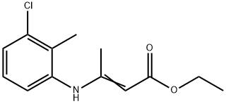 2-Butenoic acid, 3-[(3-chloro-2-methylphenyl)amino]-, ethyl ester Struktur