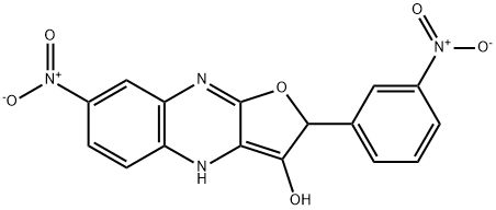 Furo[2,?3-?b]?quinoxalin-?3-?ol, 2,?4-?dihydro-?7-?nitro-?2-?(3-?nitrophenyl)?- (9CI) Struktur