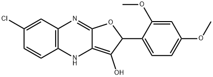 Furo[2,?3-?b]?quinoxalin-?3-?ol, 7-?chloro-?2-?(2,?4-?dimethoxyphenyl)?-?2,?4-?dihydro- (9CI) Struktur