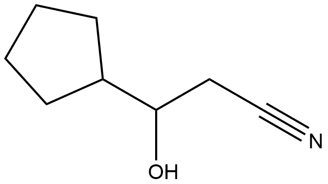 Cyclopentanepropanenitrile, β-hydroxy- Struktur