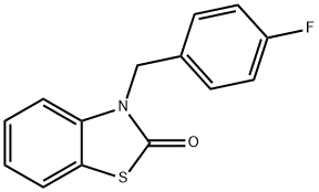 2(3H)-Benzothiazolone, 3-[(4-fluorophenyl)methyl]- Struktur