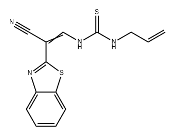 Thiourea, N-[2-(2-benzothiazolyl)-2-cyanoethenyl]-N'-2-propen-1-yl- Struktur