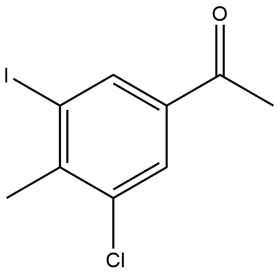 1-(3-Chloro-5-iodo-4-methyl-phenyl)-ethanone Struktur