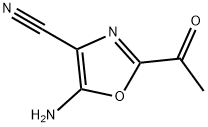 4-?Oxazolecarbonitrile, 2-?acetyl-?5-?amino- (9CI) Struktur