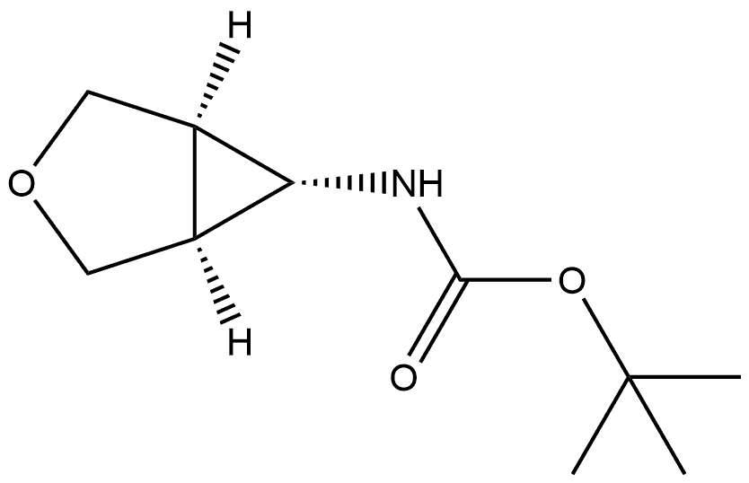 Carbamic acid, N-(1α,5α,6α)-3-oxabicyclo[3.1.0]hex-6-yl-, 1,1-dimethylethyl ester Struktur