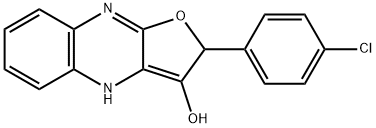 Furo[2,?3-?b]?quinoxalin-?3-?ol, 2-?(4-?chlorophenyl)?-?2,?4-?dihydro- (9CI) Struktur