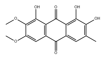 9,10-Anthracenedione, 1,2,8-trihydroxy-6,7-dimethoxy-3-methyl- Struktur