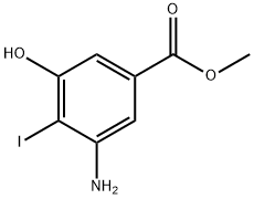 Benzoic acid, 3-amino-5-hydroxy-4-iodo-, methyl ester Struktur